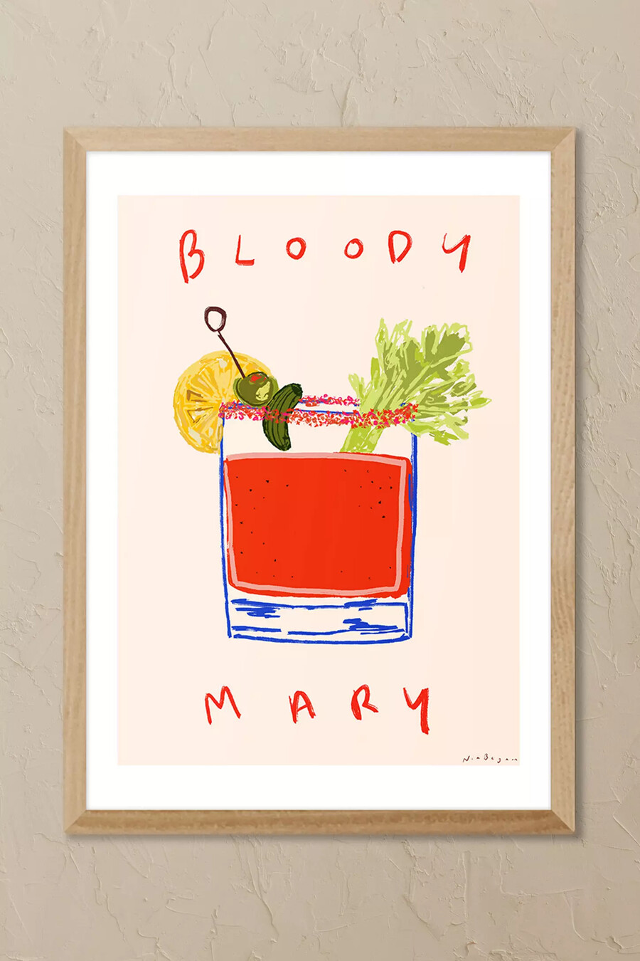 east end prints bloody mary gerahmtes wandbild