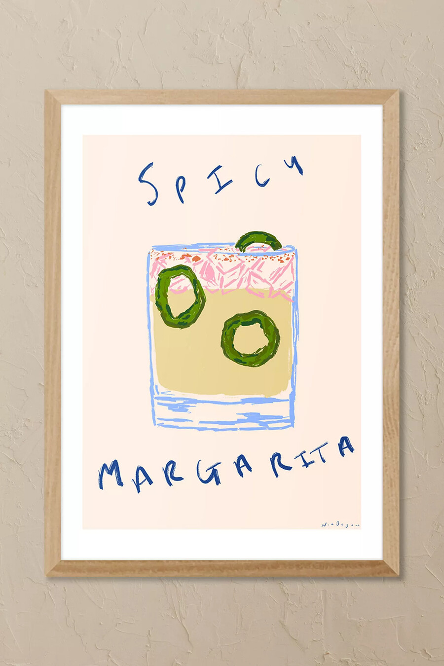 east end prints – gerahmtes wandbild „scharfe margarita
