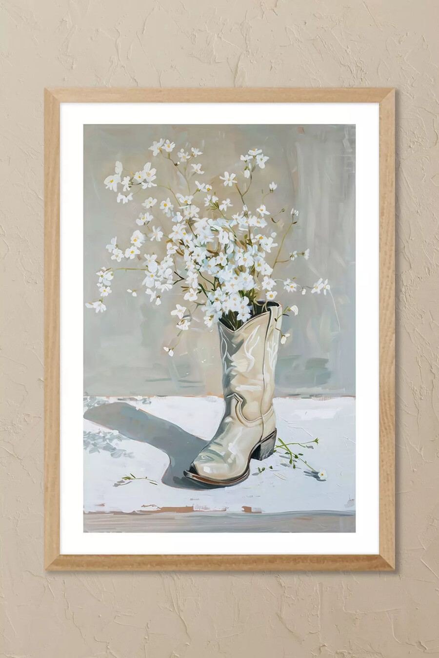 east end prints cowgirl flower gerahmtes wandbild