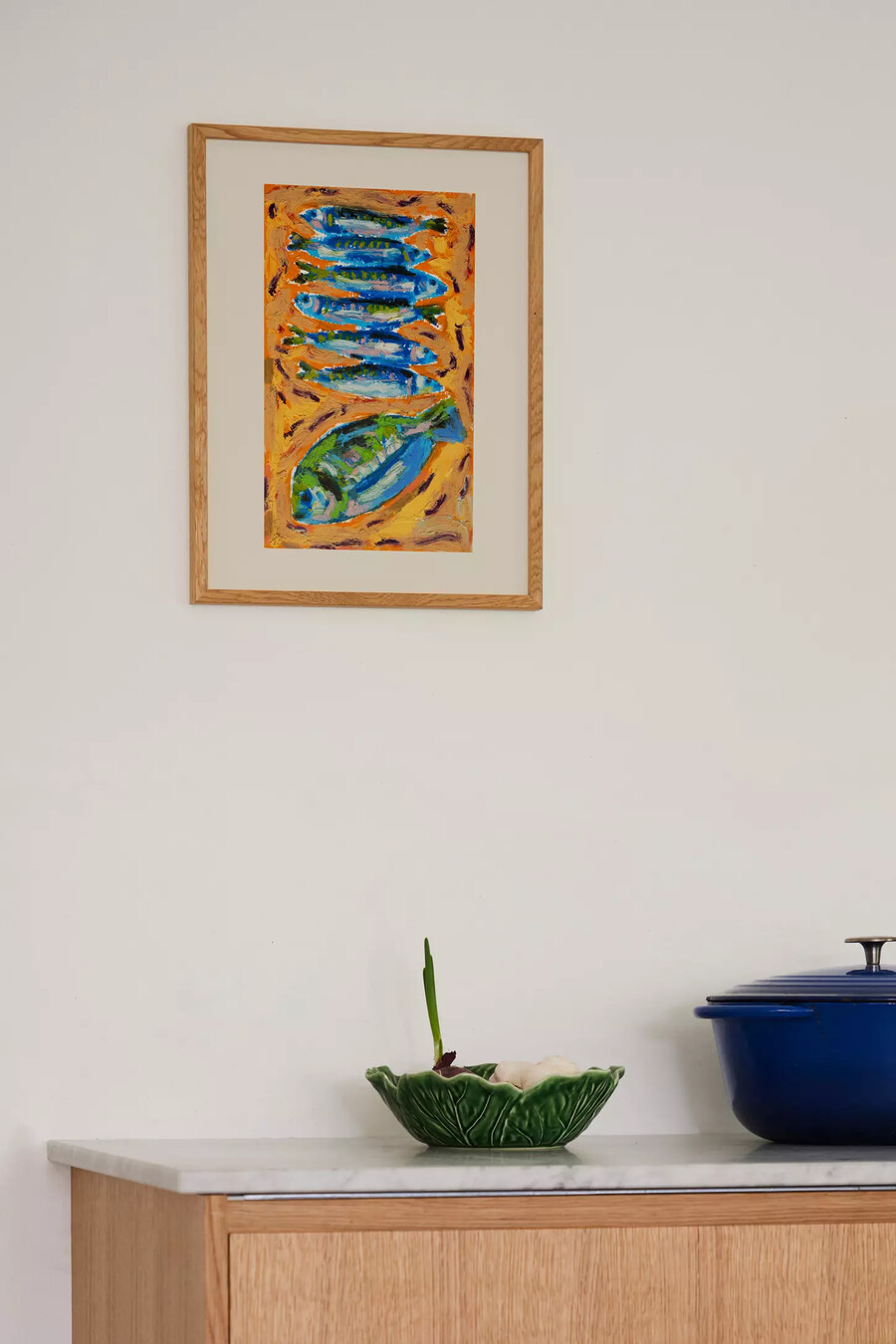 sieben fische von adee ardon gerahmtes wandbild