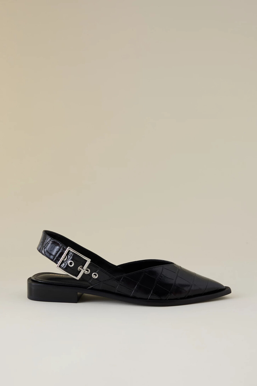 maeve moto slingback-ballerinas mit spitzer zehenpartie