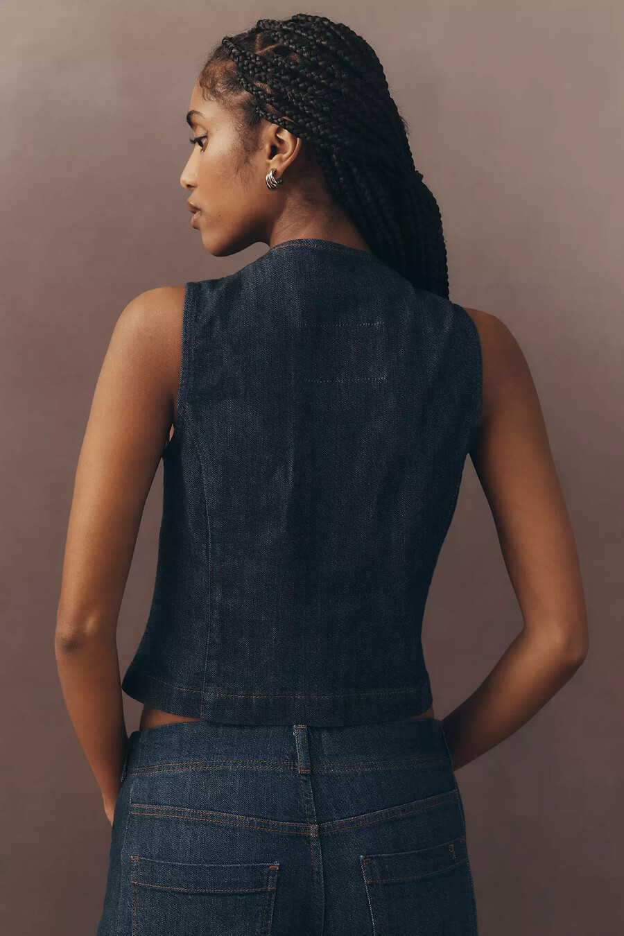pilcro regenerative baumwoll-denim-weste