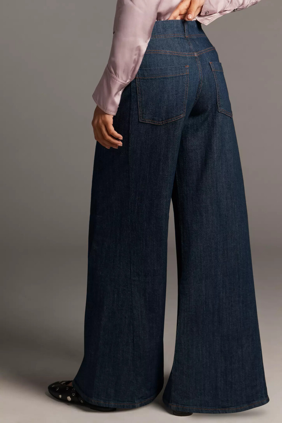 die adi regenerative cotton mid-rise flare jeans von pilcro