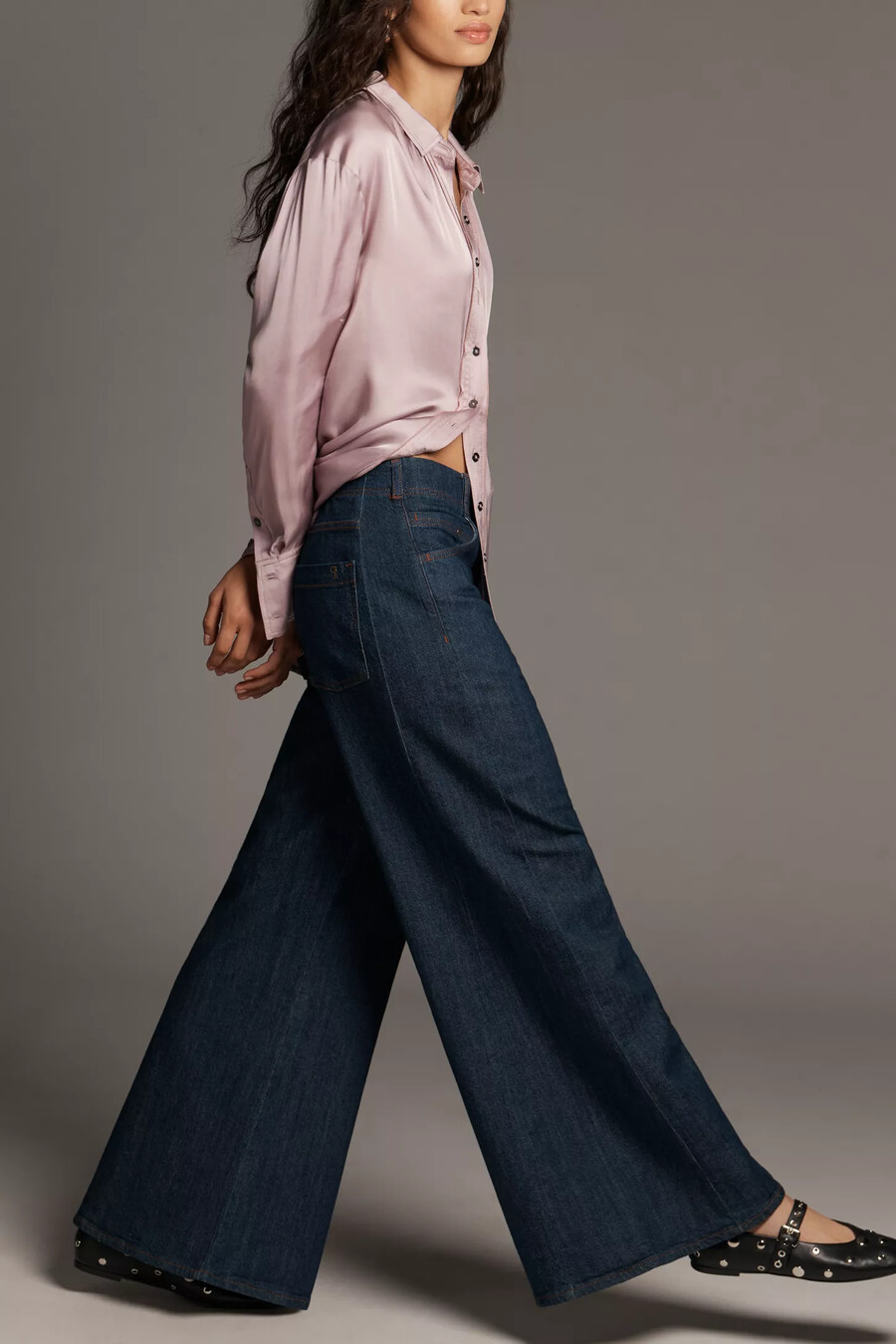 die adi regenerative cotton mid-rise flare jeans von pilcro