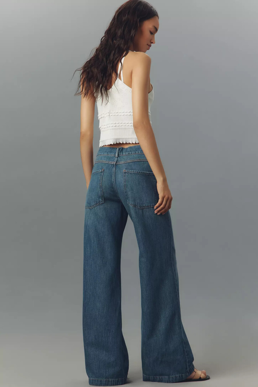 pilcro high-rise pull-on flare jeans