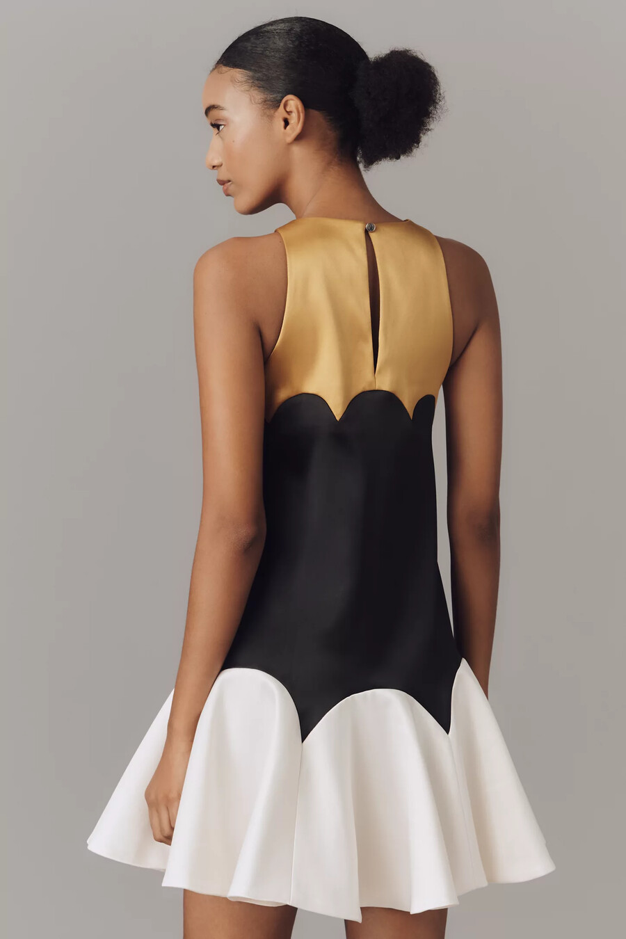 maeve minikleid mit ausgestelltem saum und muschelsaum