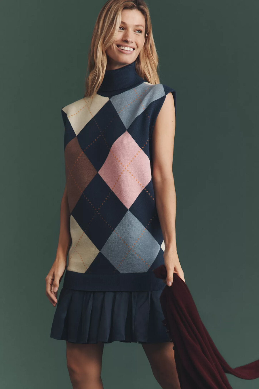 maeve falten-strickwesten-minikleid
