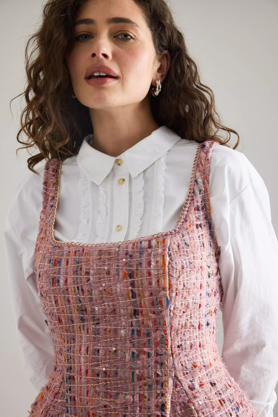 Ärmelloses tweed-minikleid „maeve in a-linie