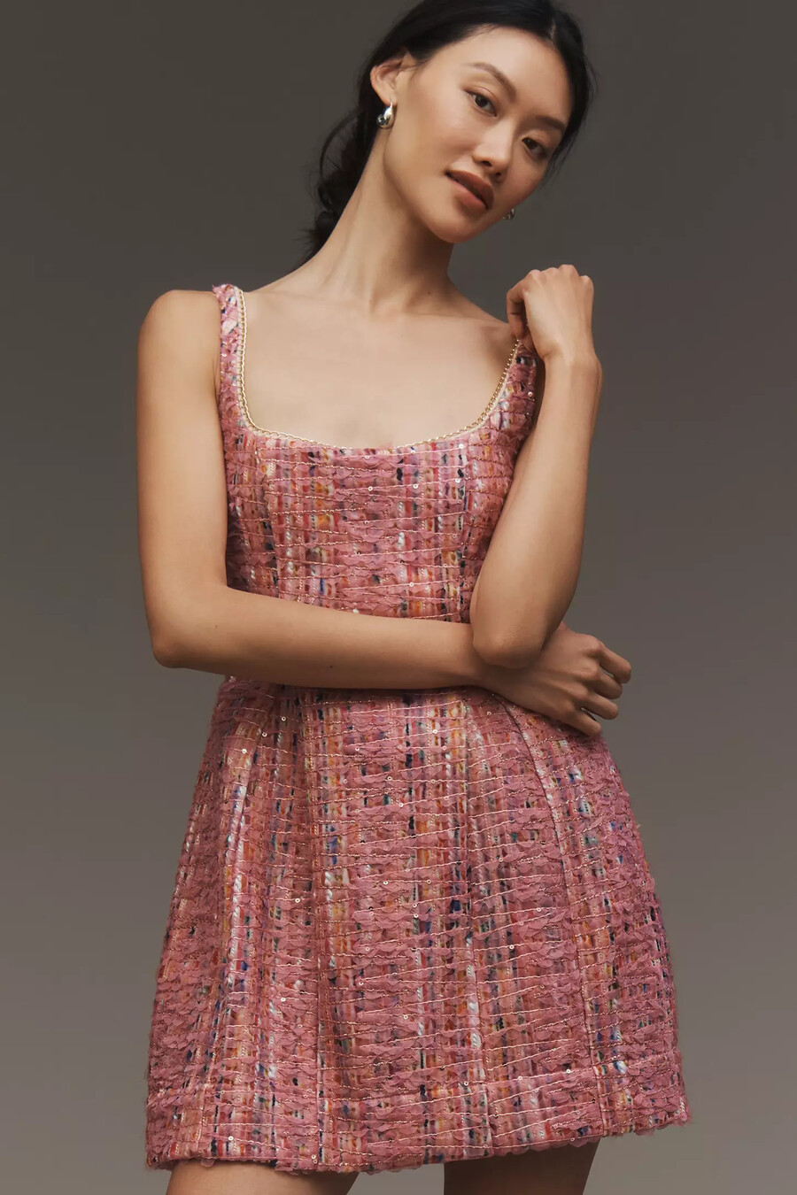 Ärmelloses tweed-minikleid „maeve in a-linie