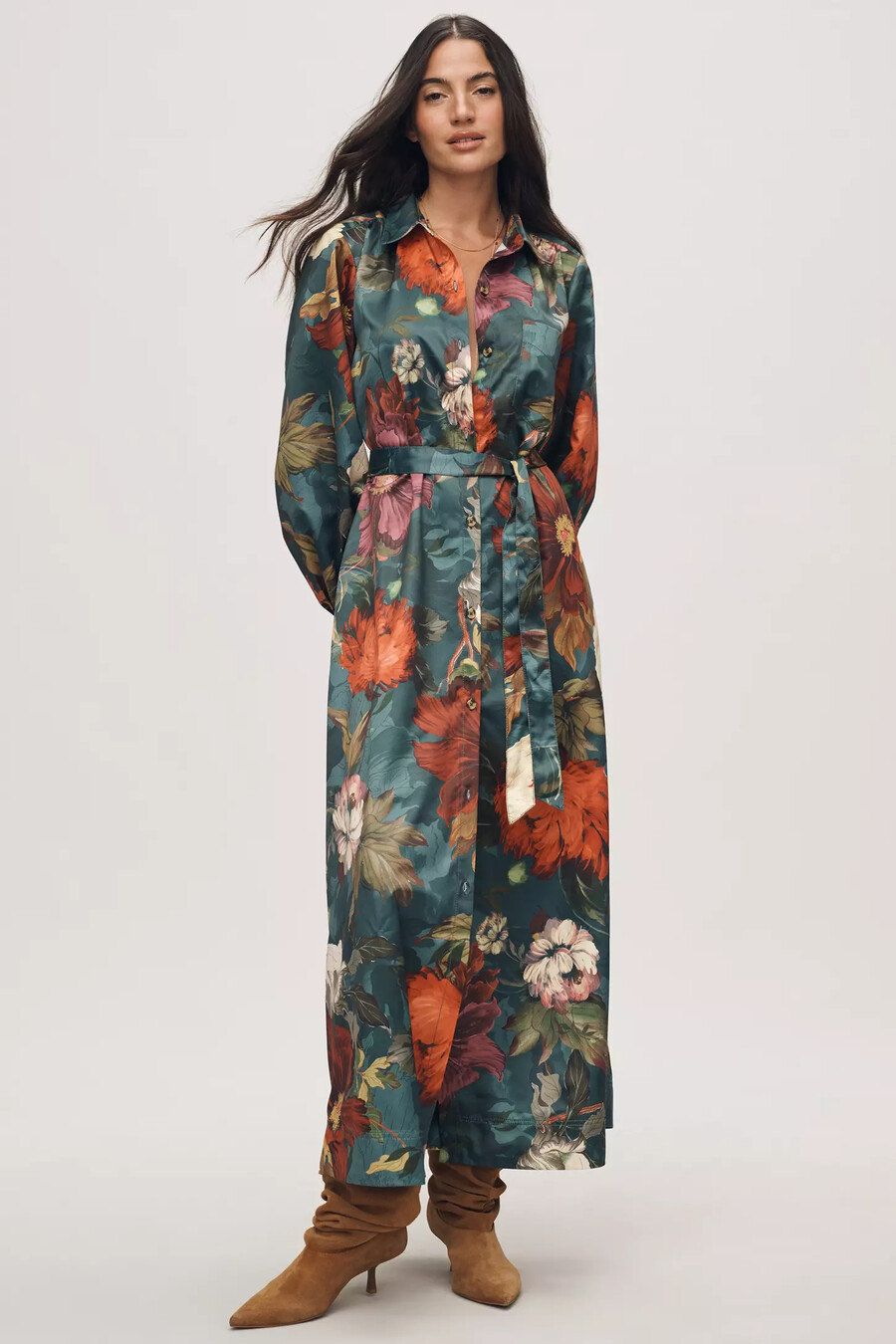 das mona maxi-hemdkleid von maeve