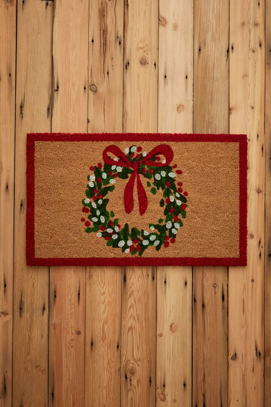 now designs weihnachtskränze fußmatte