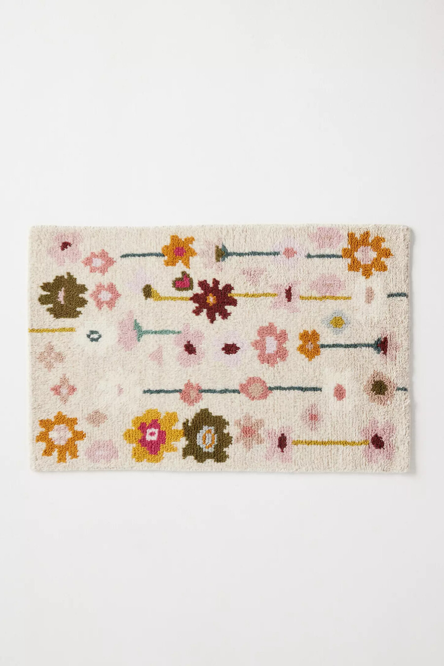 kalina handgeknüpfter wollteppich mit abstraktem blumenmuster