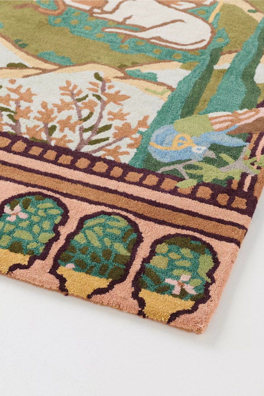 mindthegap gardens of jaipur getufteter wollteppich