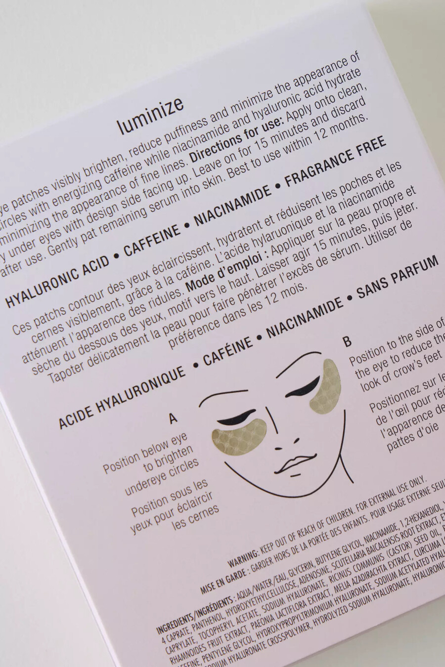 jouer cosmetics luminize augenpads zur korrektur und glättung von augenringen 6er-set