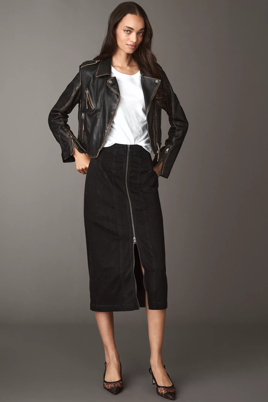 pilcro korsett-jeans-bleistiftrock