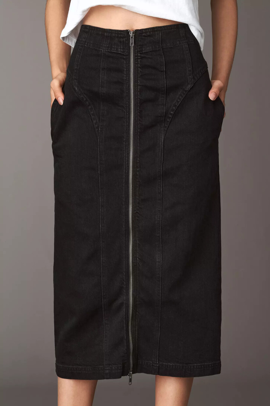 pilcro korsett-jeans-bleistiftrock