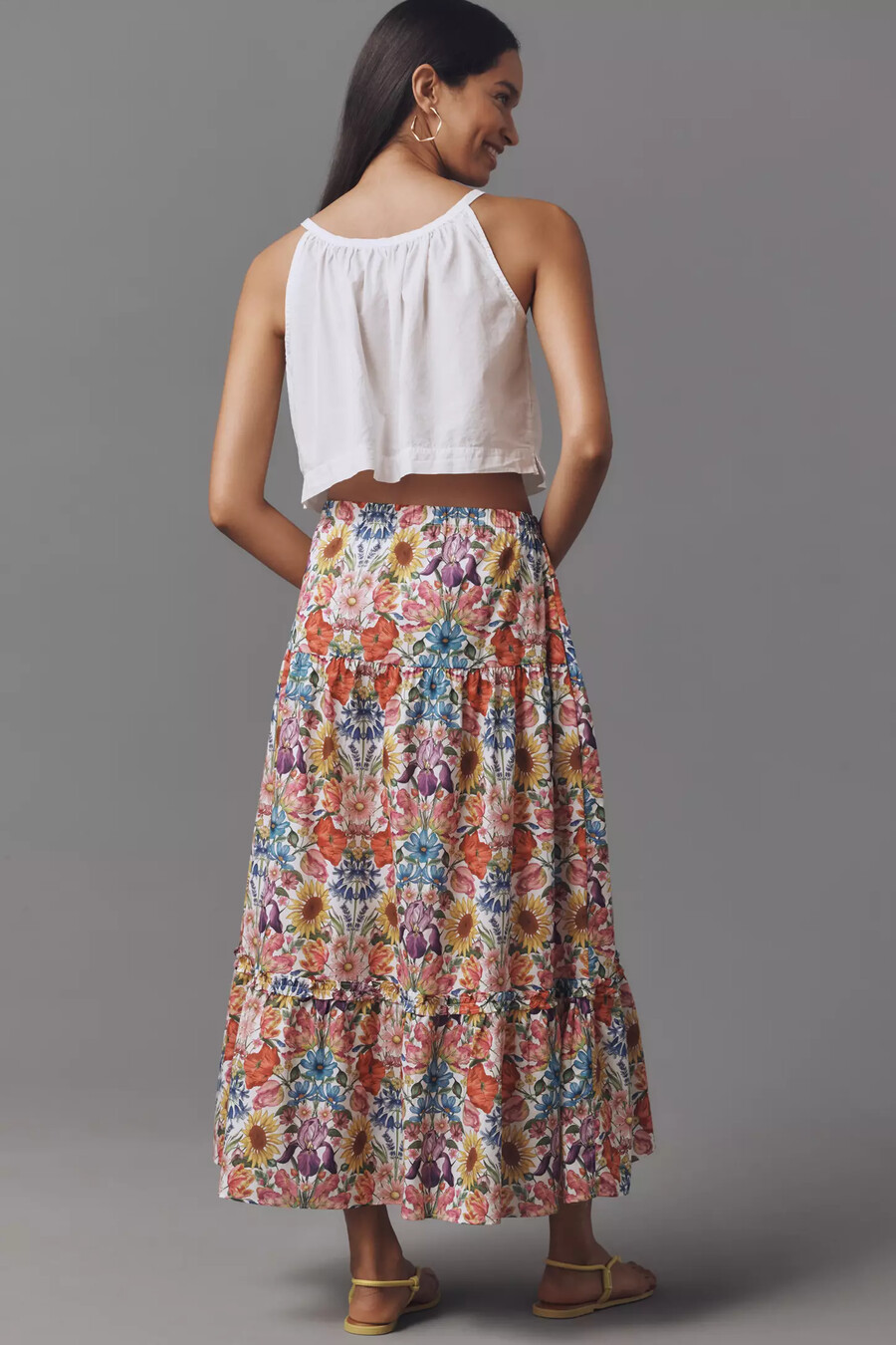 love the label astrid baumwoll-midirock mit print
