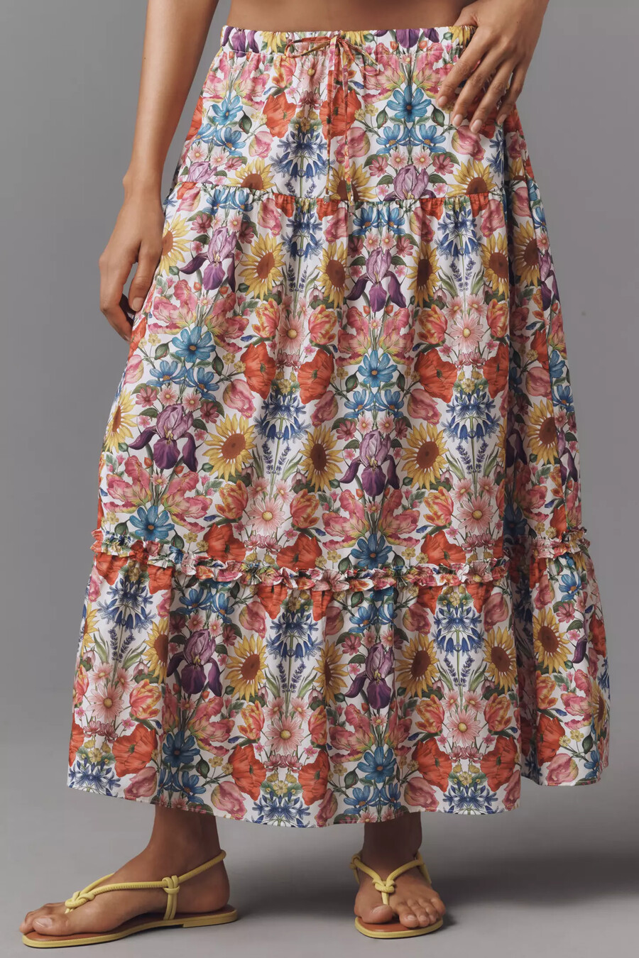 love the label astrid baumwoll-midirock mit print