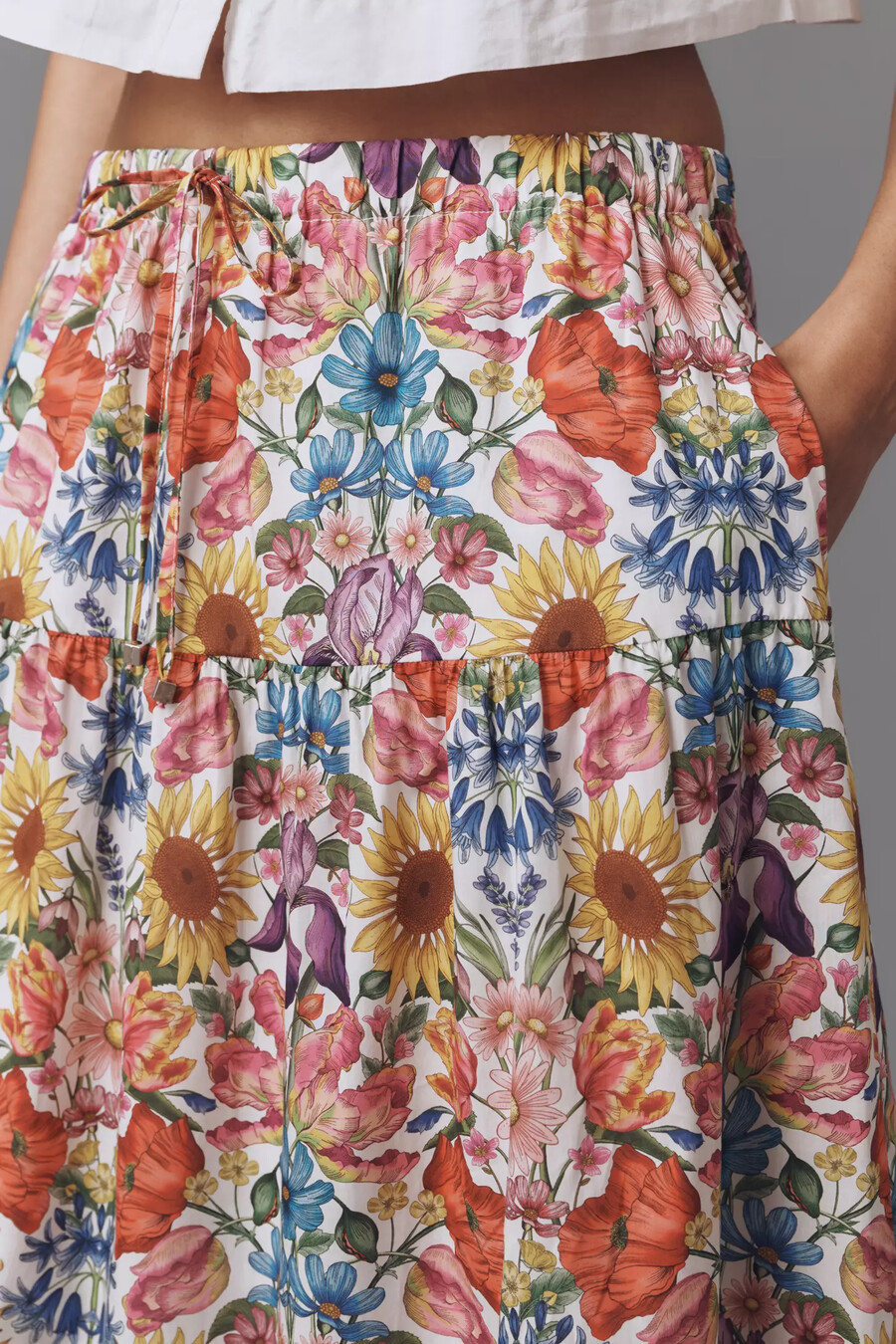 love the label astrid baumwoll-midirock mit print