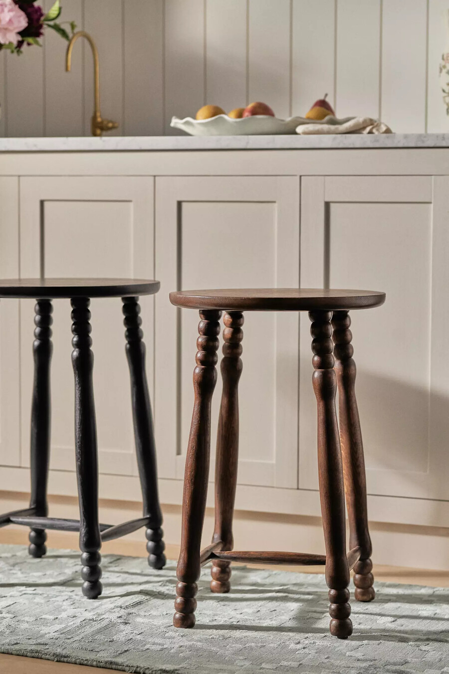 roma barhocker aus gedrechseltem holz