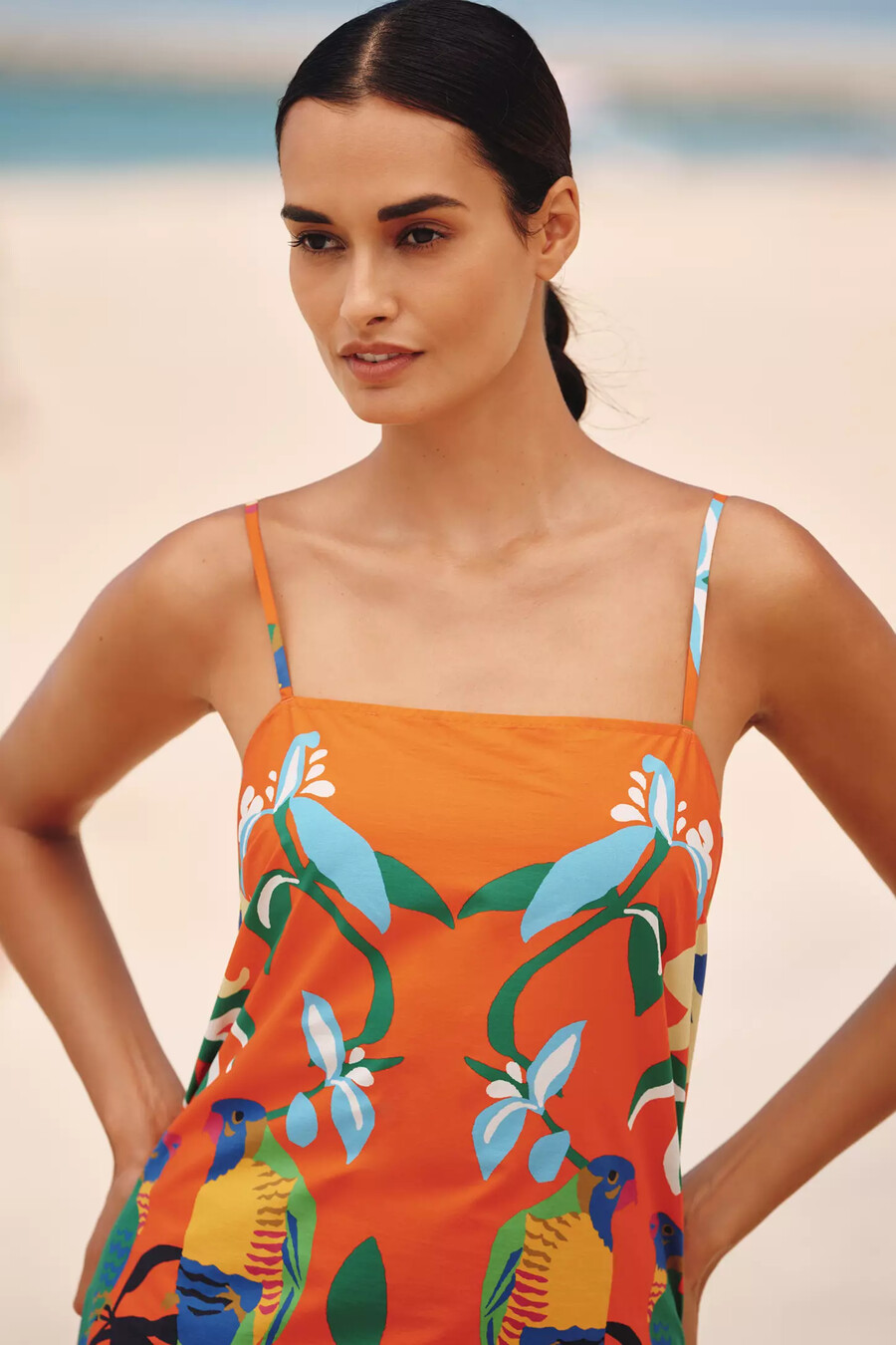 celandine x claire colin wild tropics etuikleid