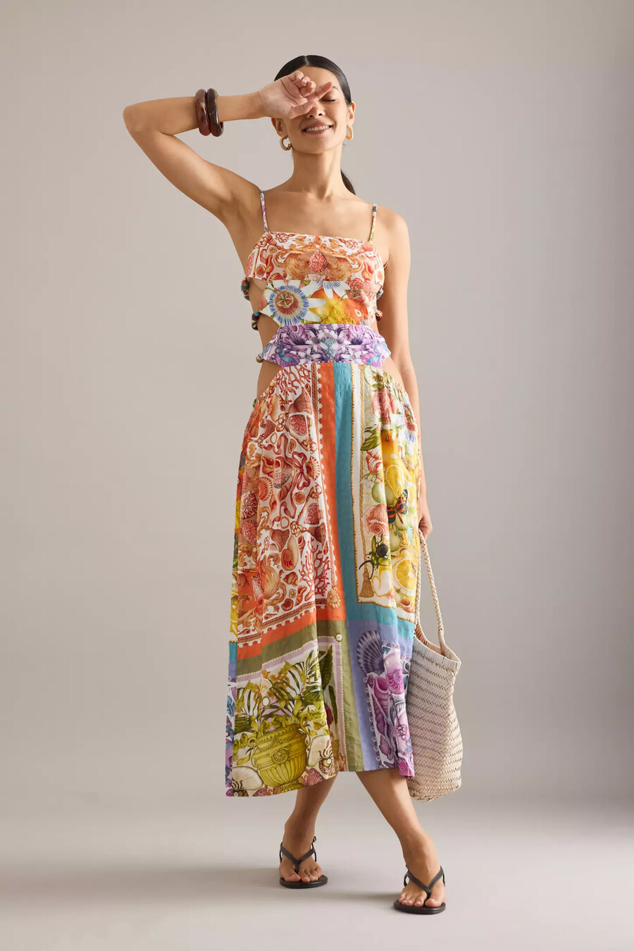 Ärmelloses perlenbesetztes midikleid von celandine x emily carter