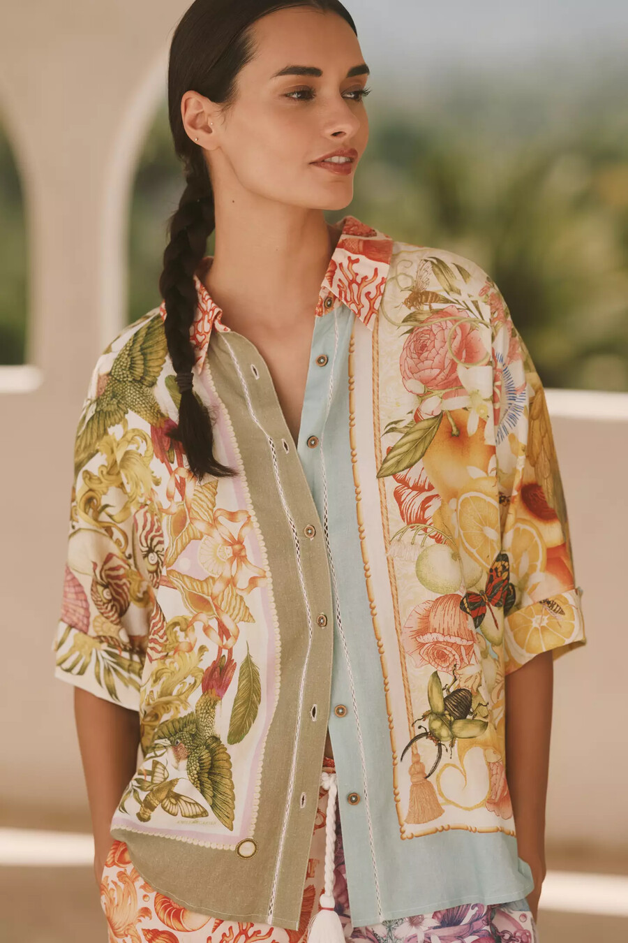emily carter x celandine leinenhemd mit print