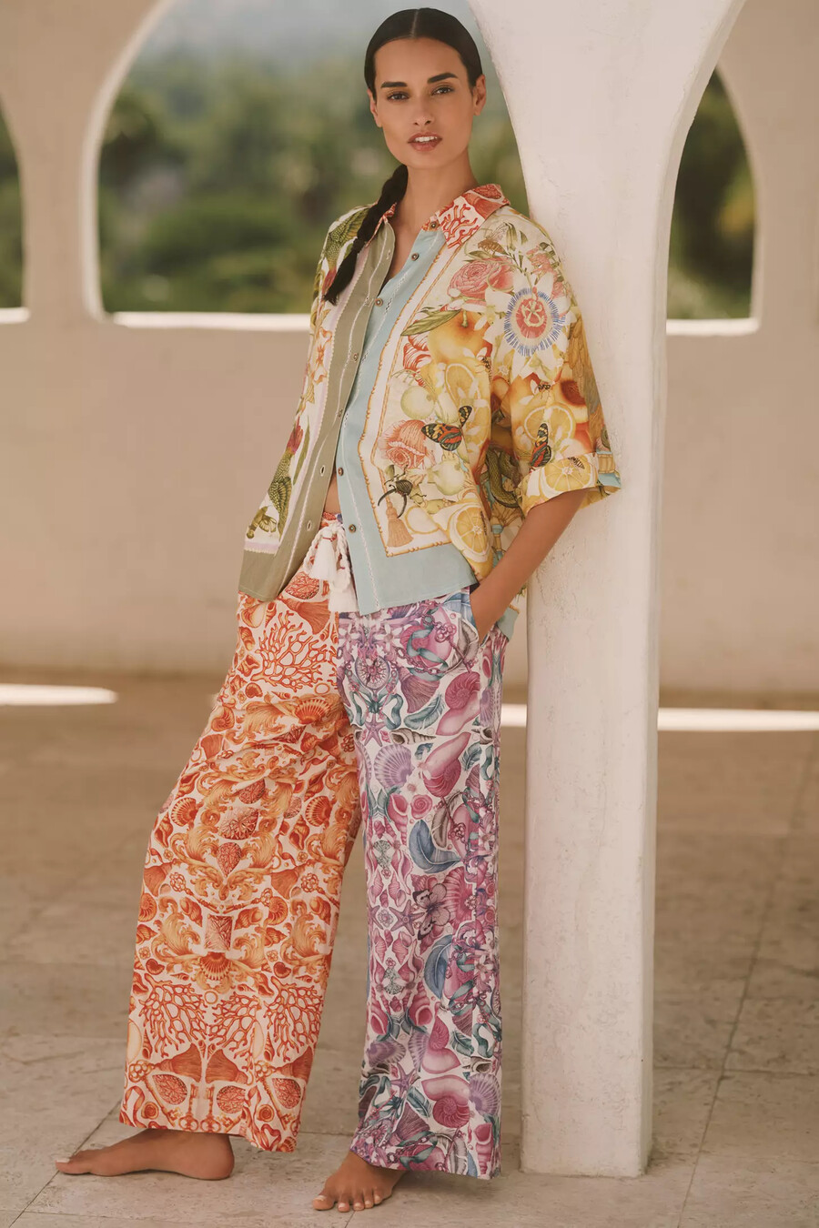 emily carter x celandine leinenhemd mit print