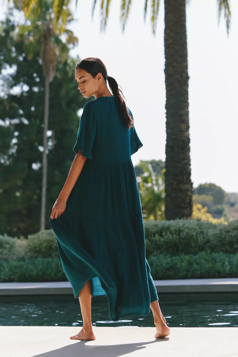 das fließende maxikleid kallie von celandine