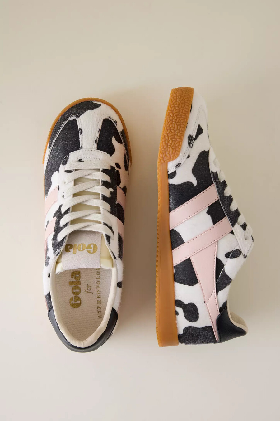 gola x anthropologie elan sneaker mit kuhmuster
