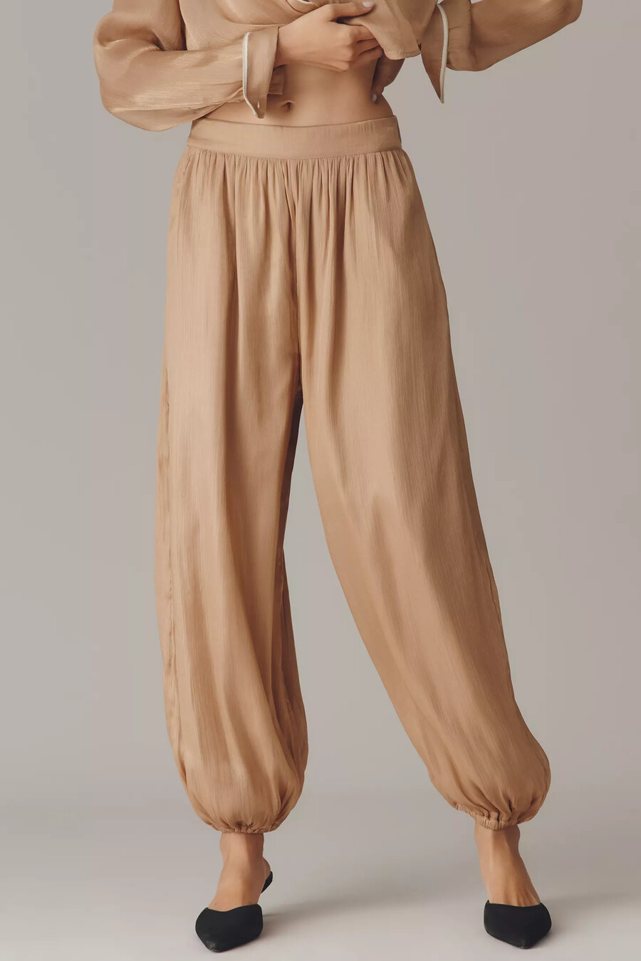 maeve glänzende ballonhose