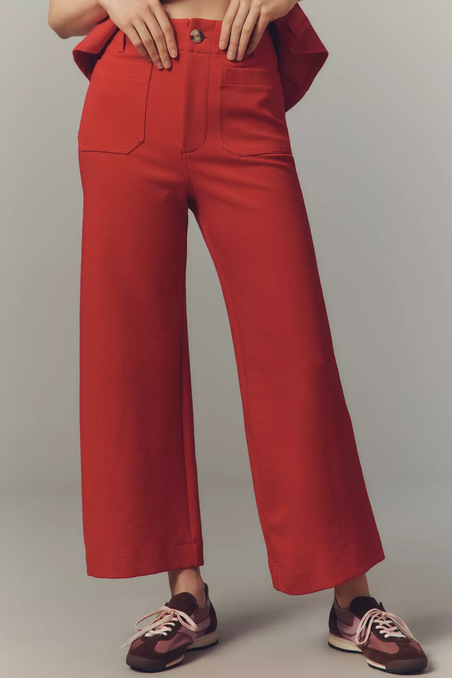 die colette strick-crop-hose mit weitem bein von maeve