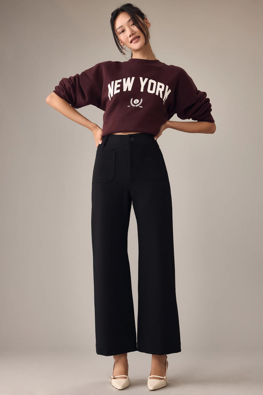 die colette cropped wide-leg hose von maeve ponte edition