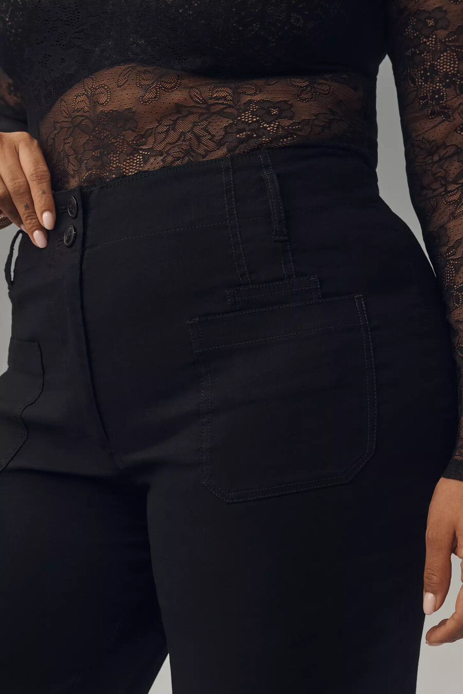 maeve junie high-rise wide-leg flared trousers