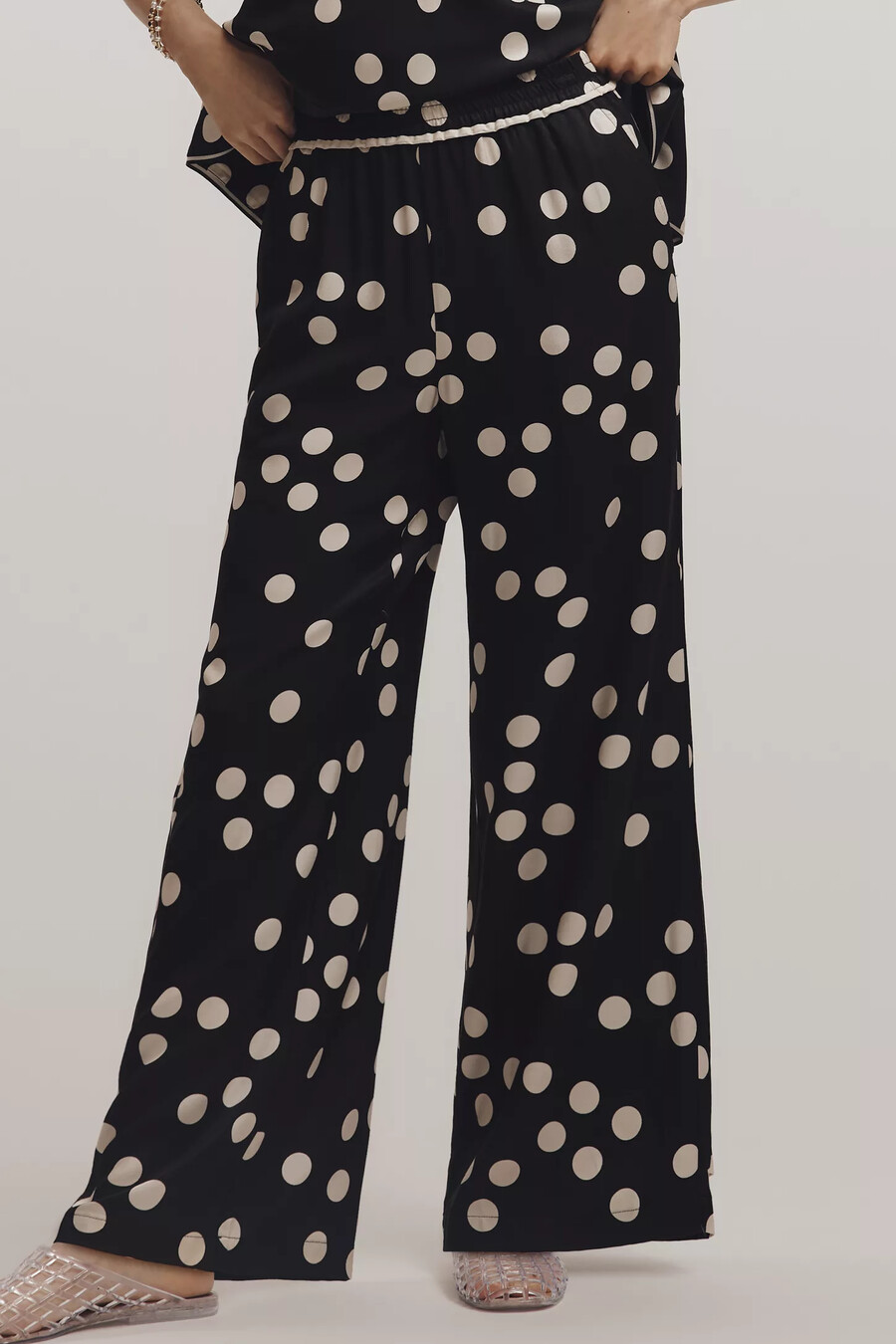 maeve low-slung bedruckte weite hose
