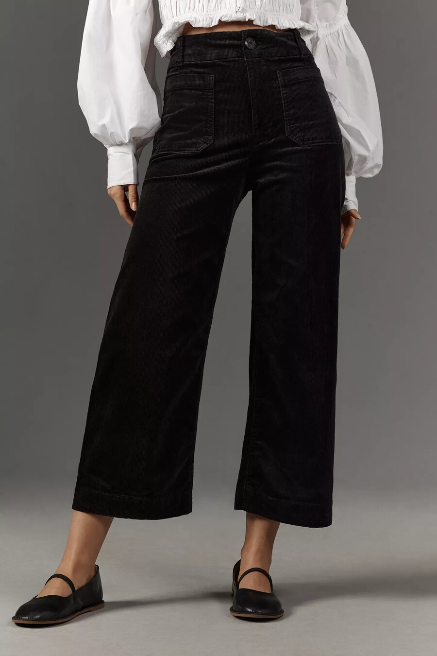 die colette cropped wide-leg hose von maeve cord-edition