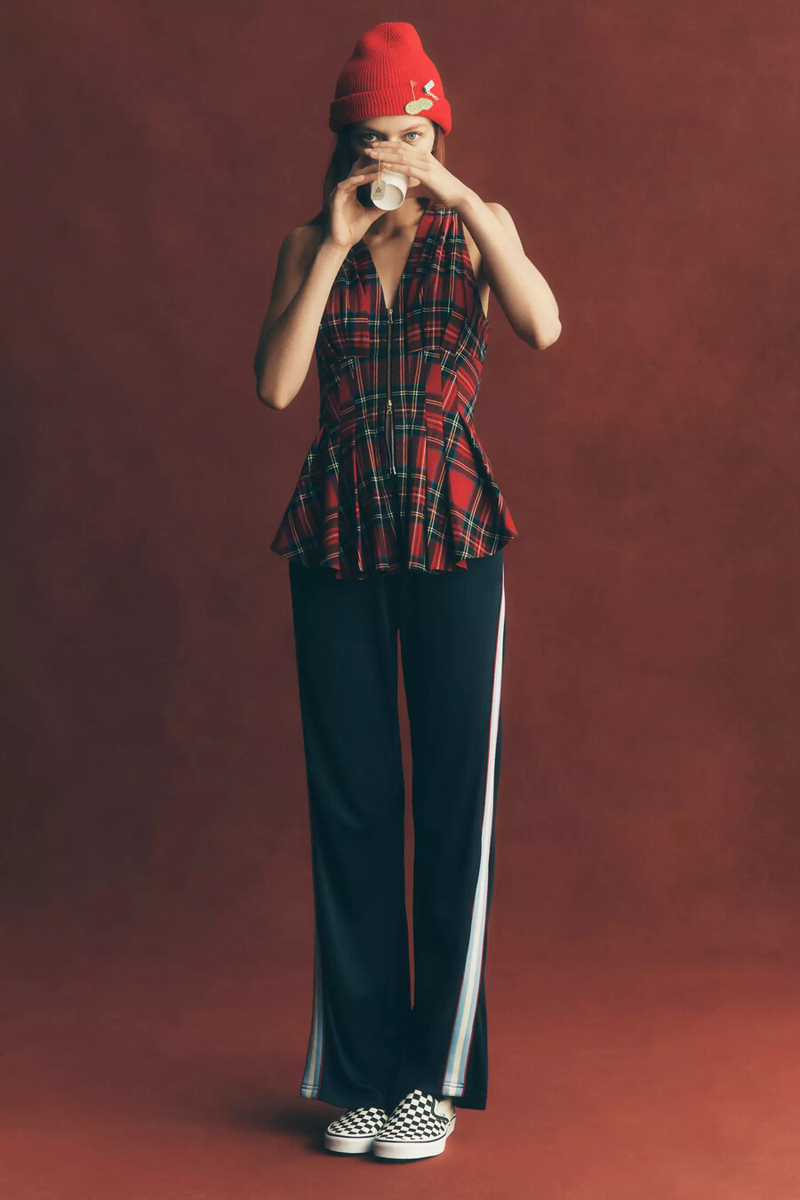 the upside x anthropologie seitenstreifenhose